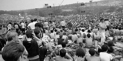 Festivalk de Música y Artes Woodstock, en agosto de 1969, en Bethel (New York).