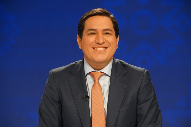 The candidate for the presidency of Ecuador, Andrés Arauz, during a debate in Guayaquil.