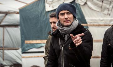 Jude Law, durante su visita al campamento de refugiados.