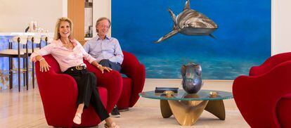 Amy Swartz y su novio Bill Gross.