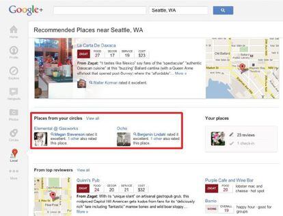 Google + a&ntilde;ade los contenidos de Zagat