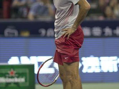 Roger Federer, decepcionado.
