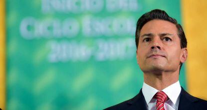 Enrique Peña Nieto, durante el inicio del ciclo escolar.