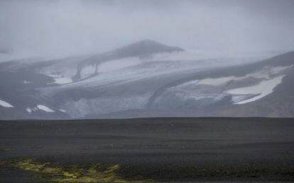 Vista del glaciar Vattnajokull, en el volc&aacute;n Bardarbunga de Islandia.