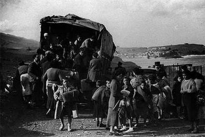 Éxodo de refugiados republicanos españoles en Port Vendres, en el sur de Francia, en el invierno de 1939.