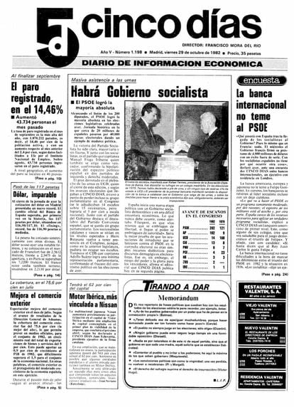 1982. Felipe González, gana las elecciones.