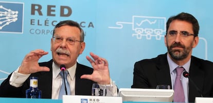 José Folgado, presidente de REE y Juan Lasala, consejero delegado.