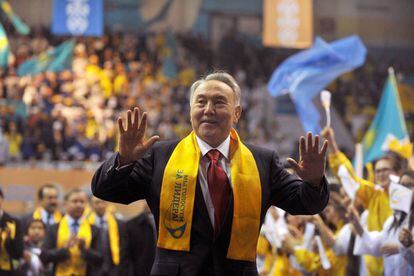 Nursultán Nazarbáyev en una celebración deportiva en Astaná en 2011.