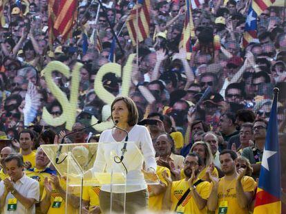 Carme Forcadell en un acto previo al 9-N.