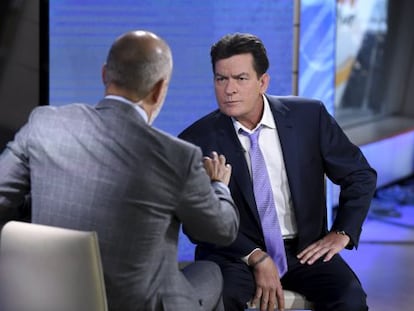El actor Charlie Sheen, durante la entrevista de televisi&oacute;n en la que cont&oacute; que era portador del VIH.&nbsp;