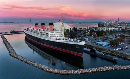 El RMS Queen Mary, en Long Beach (California).