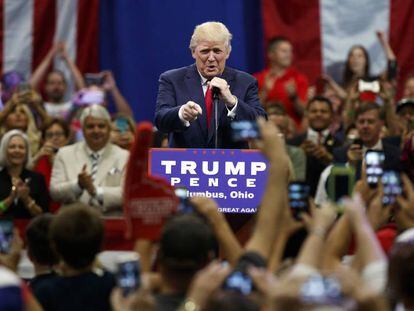 Donald Trump, en un mítin durante su campaña electoral.