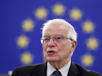Josep Borrell, en la sede del Parlamento Europeo en Estrasburgo en octubre.