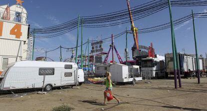Zona del recinto ferial de Málaga donde se cometió la violación.