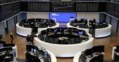 Interior de la Bolsa alemana.