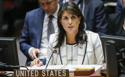 La embajadora estadounidense en la ONU, Nikki Haley.