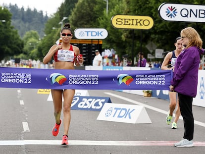 La peruana Kimberly García se impone en los 35 kilómetros marcha del Mundial de Oregón.