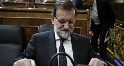 Mariano Rajoy en una sesión de control al Gobierno.