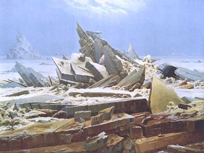 'El mar de hielo' (El naufragio del 'Esperanza') de Caspar David Friedrich.