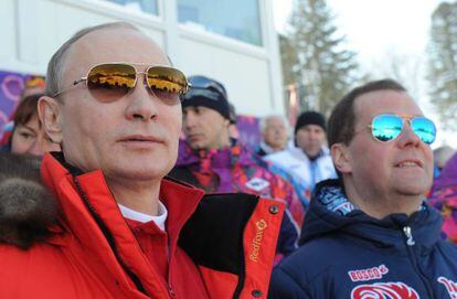 Putin y Medvedev, en Sochi. 