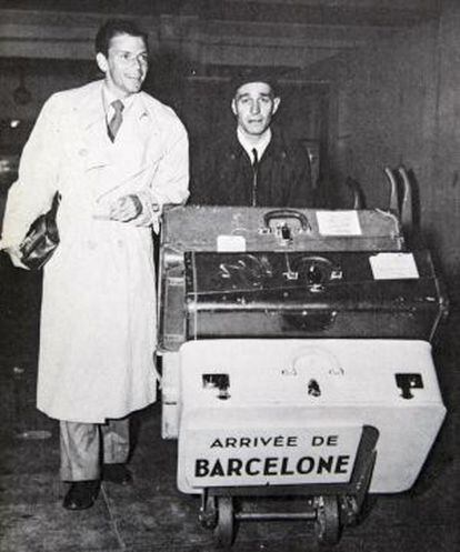Frank Sinatra llega a Barcelona el 11 de mayo de 1950.