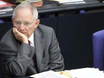 Wolfgang Sch&auml;uble, durante una sesi&oacute;n del Bundestag.