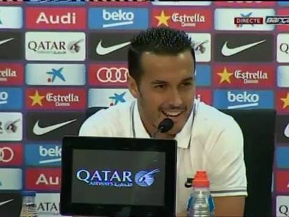 Pedro, en el seu comiat del FC Barcelona.