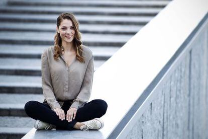 Paloma Bloyd, retratada en la zona de Madrid Río esta semana.