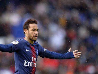 Neymar, durante un encuentro con el PSG.