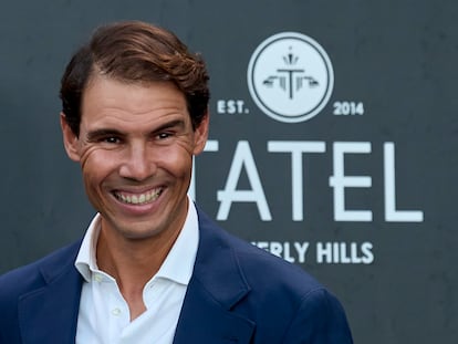 El tenista Rafa Nadal en un acto de promoción en Madrid del restaurante Tatel de Beverly Hills.