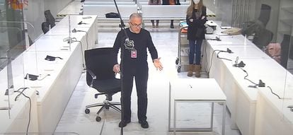 Manuel Murillo, acusado de querer matar a Pedro Sánchez, en su último turno de palabra, en la Audiencia Nacional, el 30 de marzo de 2022.