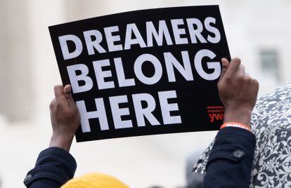 Manifestación en favor de los 'dreamers' frente al Tribunal Supremo en 2019.