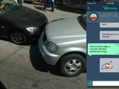 Ya podemos avisar desde el móvil al que aparca en doble fila para que quite el coche