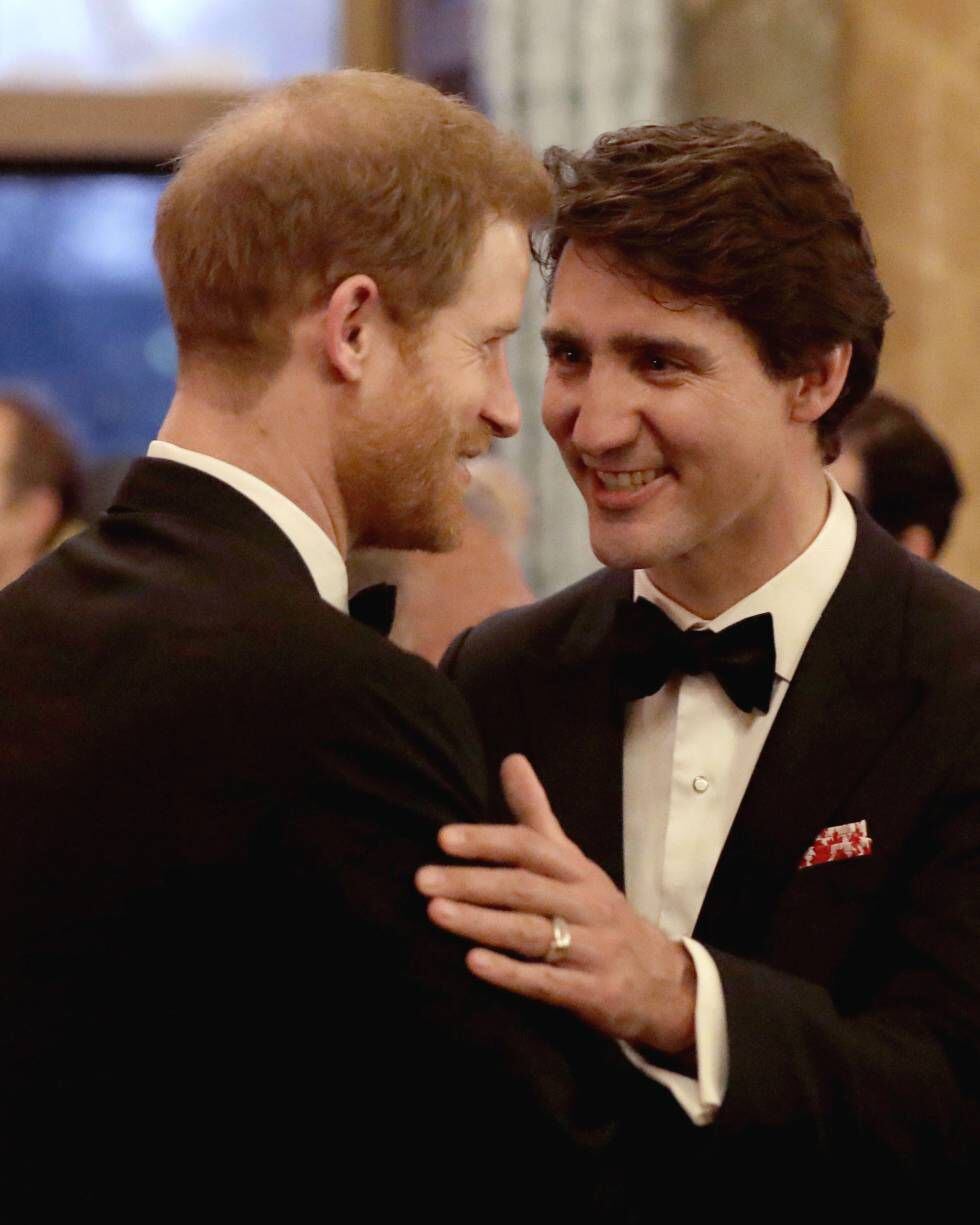 Enrique de Inglaterra, con Justin Trudeau en 2018.