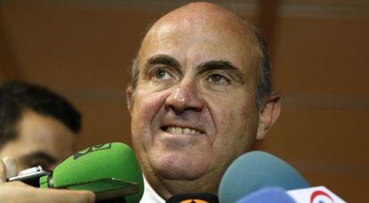 El ministro de Economía, Luis de Guindos, este jueves en Madrid.