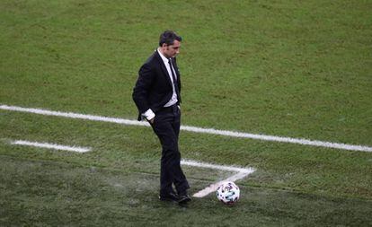 Valverde, durante el Barcelona-Atlético del pasado jueves.