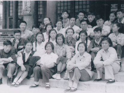 La segunda promoción de estudiantes de español en China, en una imagen de los años cincuenta.