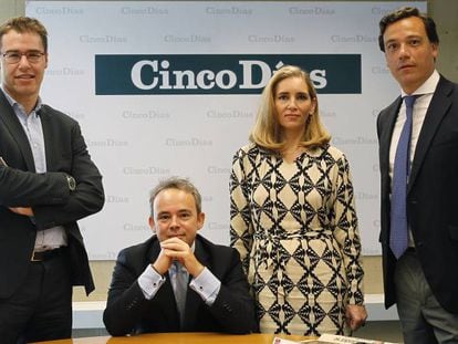 Pabo Flores (Heineken), Luis Blas (Altadis), Belén Díaz (KPMG) y Pablo Urquijo (Experis).