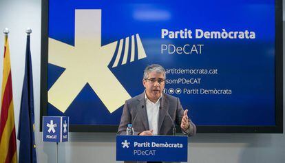 Francesc Homs, en la rueda de prensa de este jueves.
