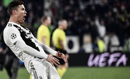 Cristiano Ronaldo, tras confirmarse la remontada de la Juventus ante el Atlético de Madrid en Turín.