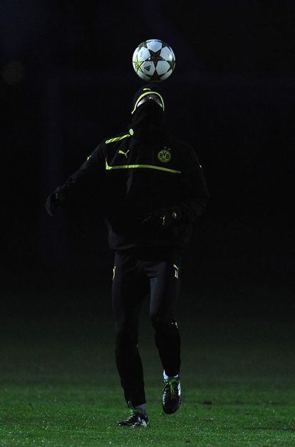 Marco Reus durante el entrenamiento del Borussia de Dormund.