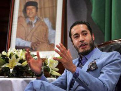 Saadi Al Gadafi, hijo del depuesto líder libio.