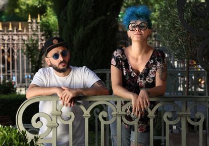 Los integrantes del grupo musical libanés Rust, en la Casa Árabe en Madrid, el pasado junio de 2023.