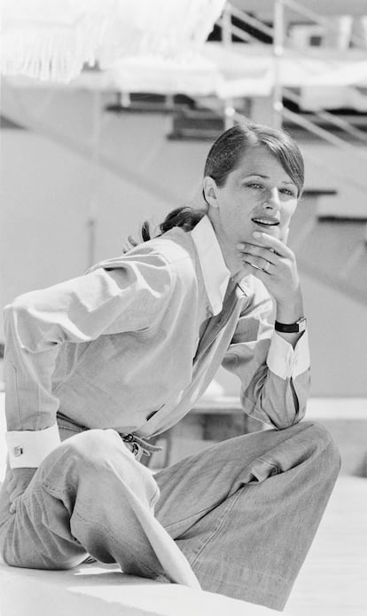 La actriz Charlotte Rampling, en 1976 durante el Festival de Cannes con el reloj Tank.