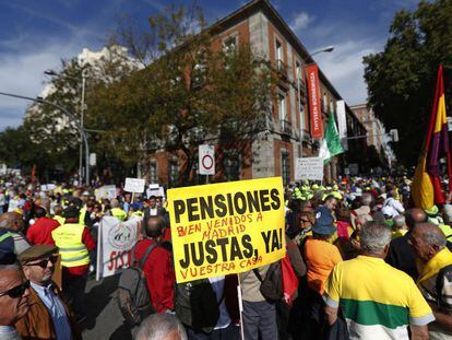 Manifestación de pensionistas en Madrid. 