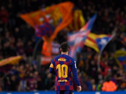 Messi, en el Camp Nou.