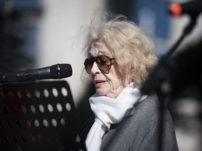 Montserrat Carulla, ayer durante el maratón de actrices.