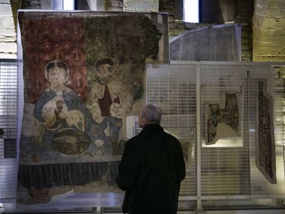Pinturas de Sijena (Huesca) que se expusieron en el monasterio  a principios de a&ntilde;o tras volver de Catalu&ntilde;a.