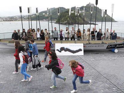 Responsables de museos vascos en la presentación de la campaña para promocionar las visitas culturales.