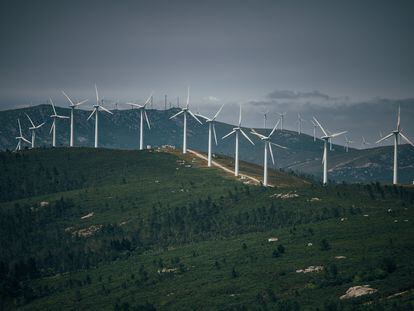 Un parque de energía eólica.